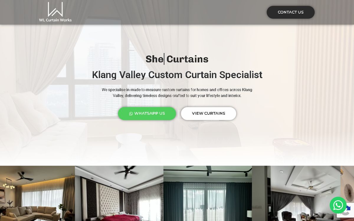 Digital Marketing Agency | ZenWeb Malaysia Home page of the WL Curtain Works website