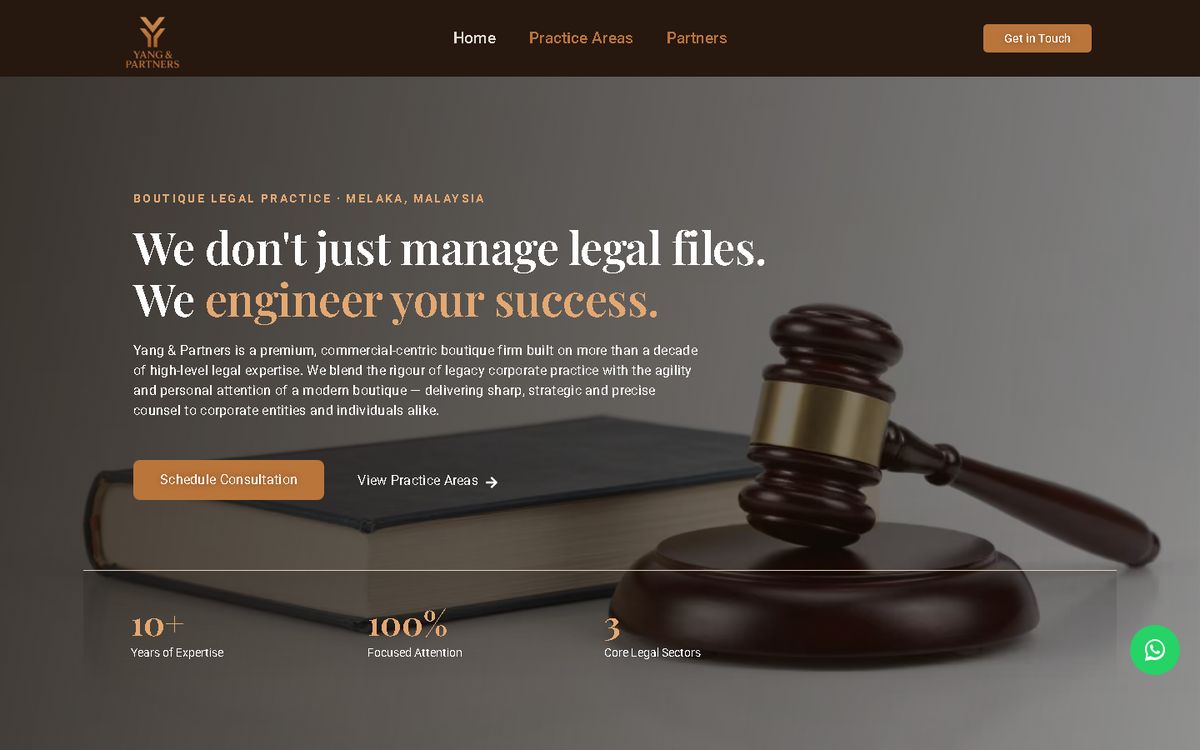 Home page of the Yang & Partners website